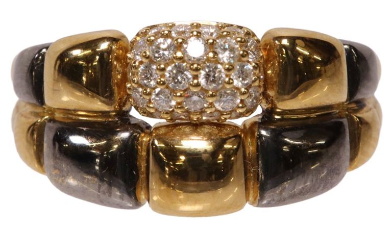 Estate Designer 18kt Gold & Diamond Ring