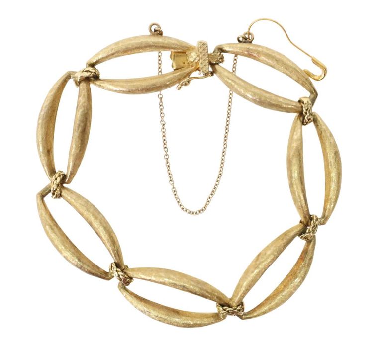 Estate Italian 18kt Yellow Gold Link Bracelet