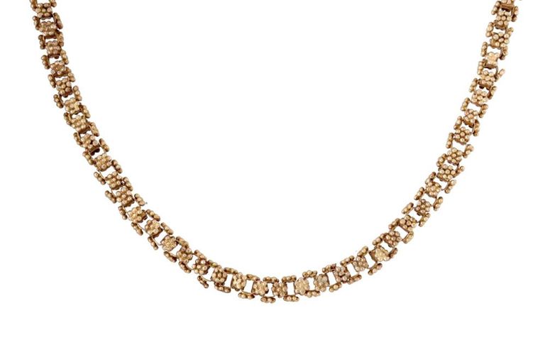 Estate 18kt Yellow Gold Flower Necklace Chain
