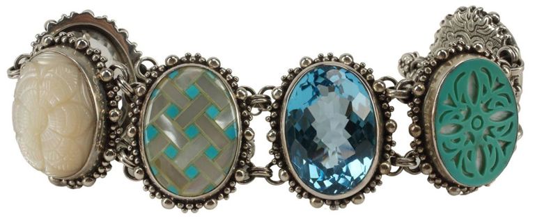 Stephen Dweck Sterling Multistone Station Bracelet