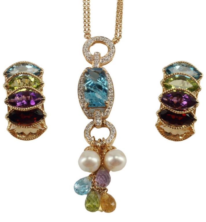 Estate 14k Gold & Multi-gemstone Jewelry