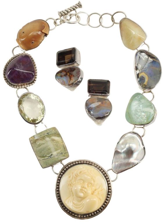 Rebecca Collins Sterling Mult-Gemstone Jewelry