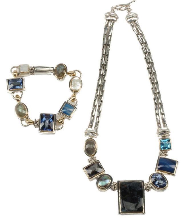 Michael Dawkins Multistone Necklace & Bracelet