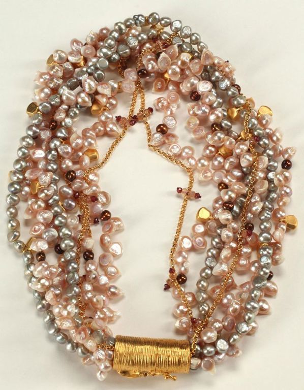 Mignon Faget Multistrand Pearl Necklace