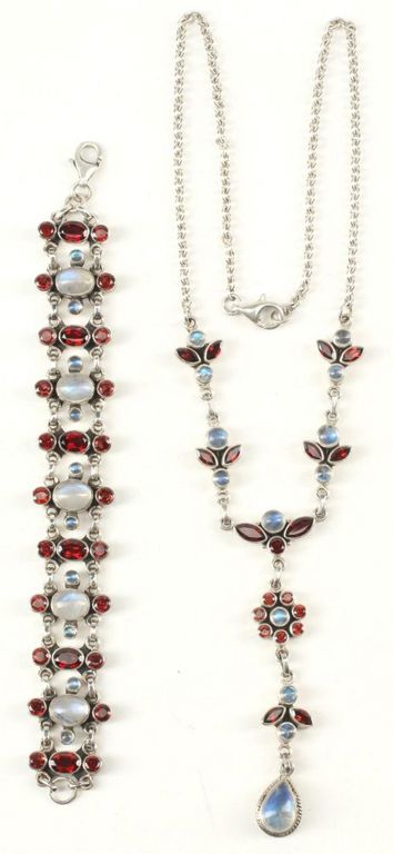 Nicky Butler Moonstone & Garnet Jewelry