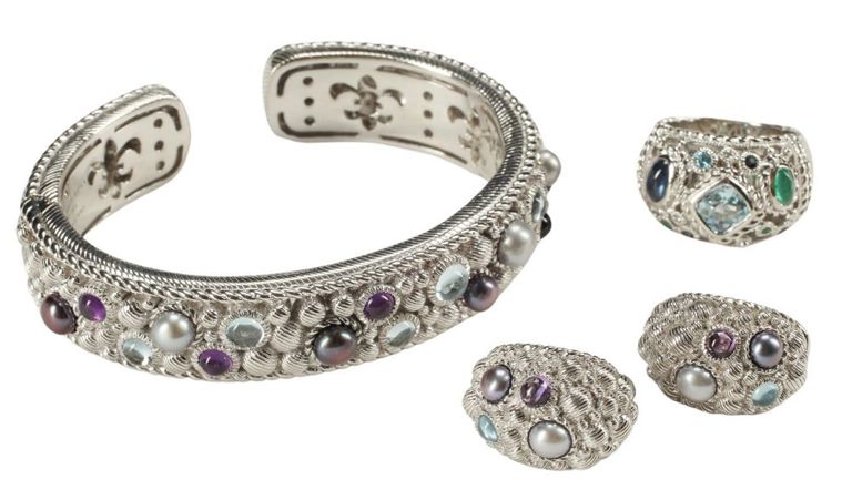 Judith Ripka Amethyst Topaz & Pearl Jewelry