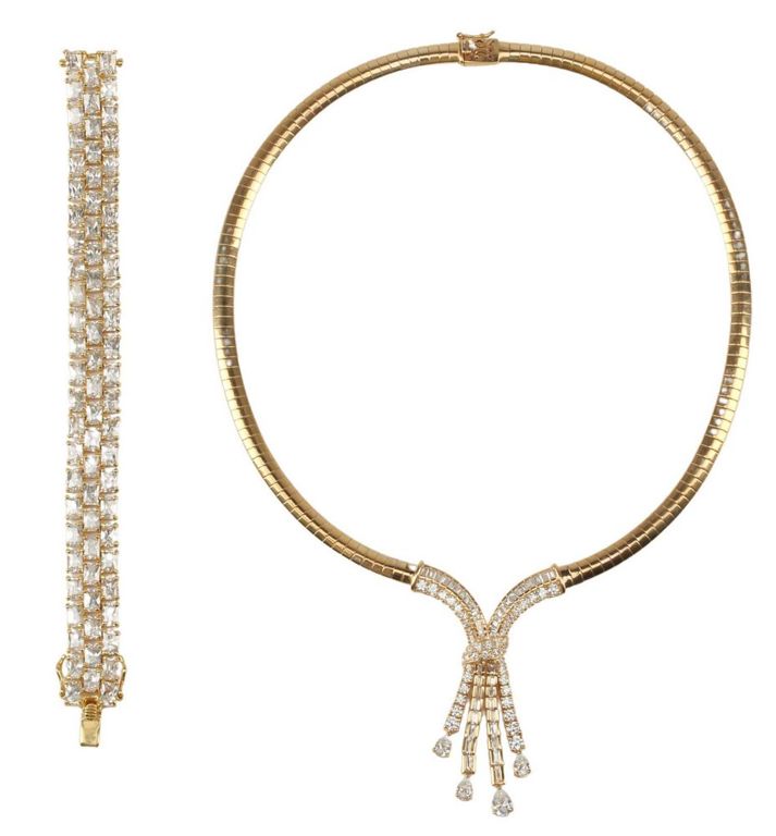 Estate Retro Style Crystal Jewelry