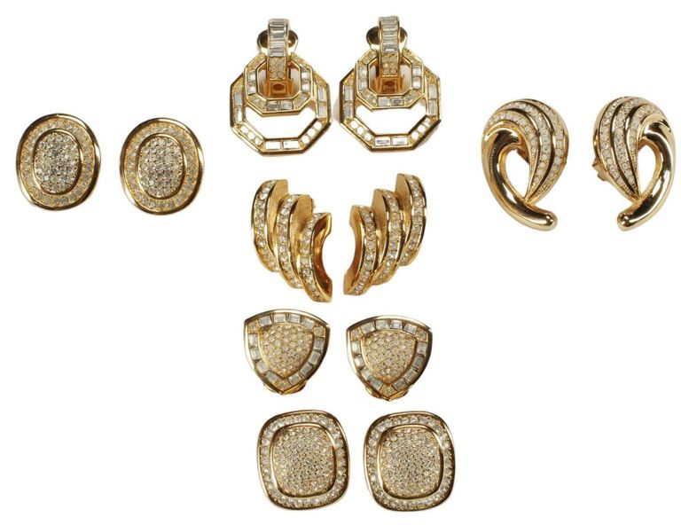 Estate Christian Dior Costume Earrings