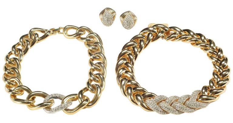 Estate Designer Costume Earrings & Necklaces