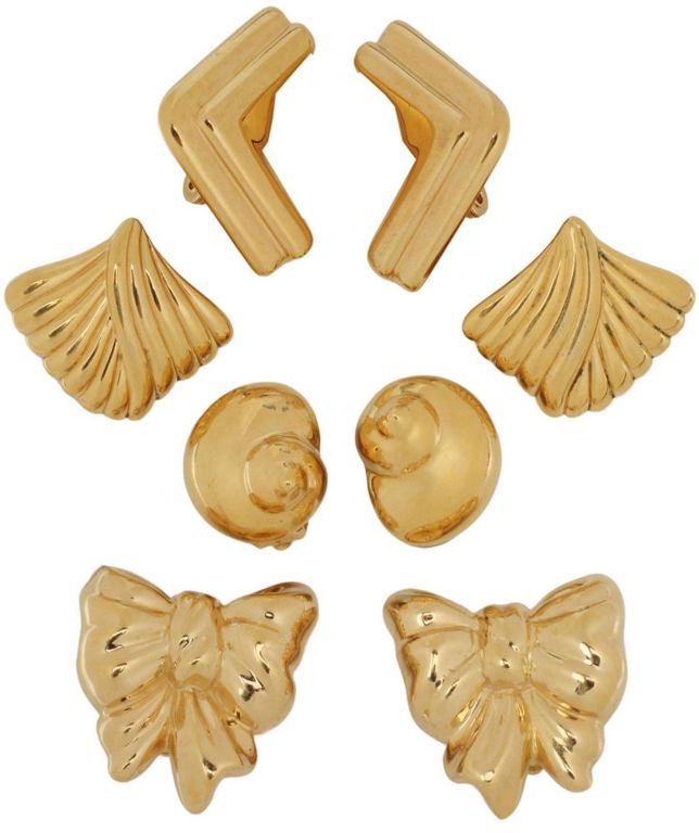 Vintage Estate Ciner & Monet Costume Earrings