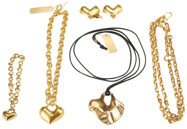 Robert Lee Morris Gold-tone Heart Jewelry