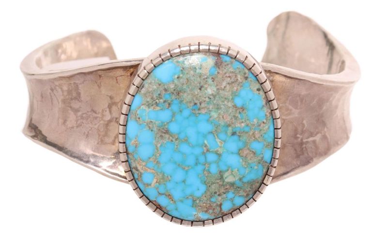 Southwest Sterling & Bisbee Turquoise Cuff
