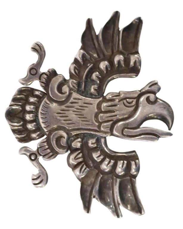 William Spratling Silver Aztec Style Eagle Brooch