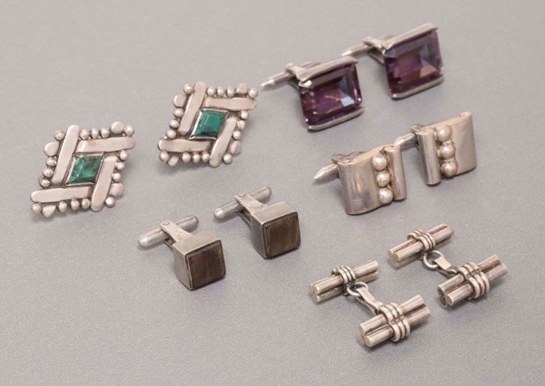 Hector Aguilar Mexico Silver Cufflinks