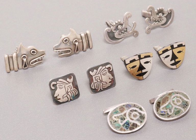 Mexico Sterling Cufflinks, Godspeed, Miguel