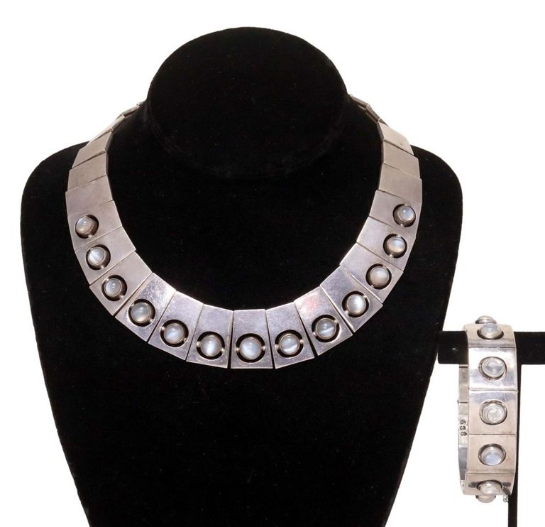 Antonio Pineda Moonstone Necklace & Bracelet