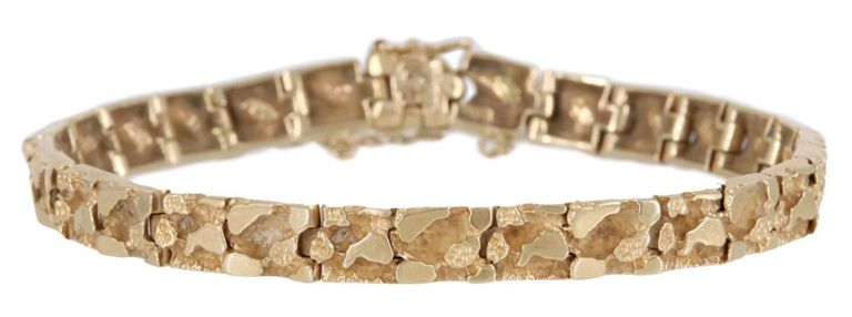 Estate 14kt Yellow Gold Square Link Bracelet