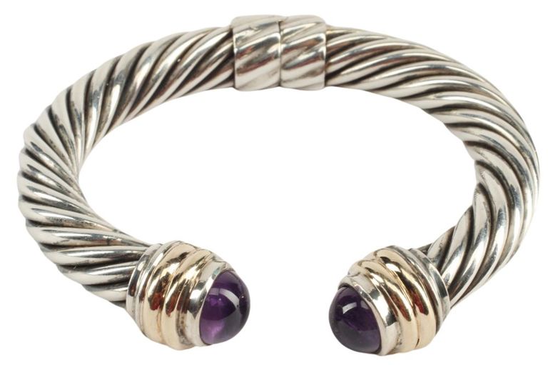 David Yurman Amethyst Classic Cable Bracelet