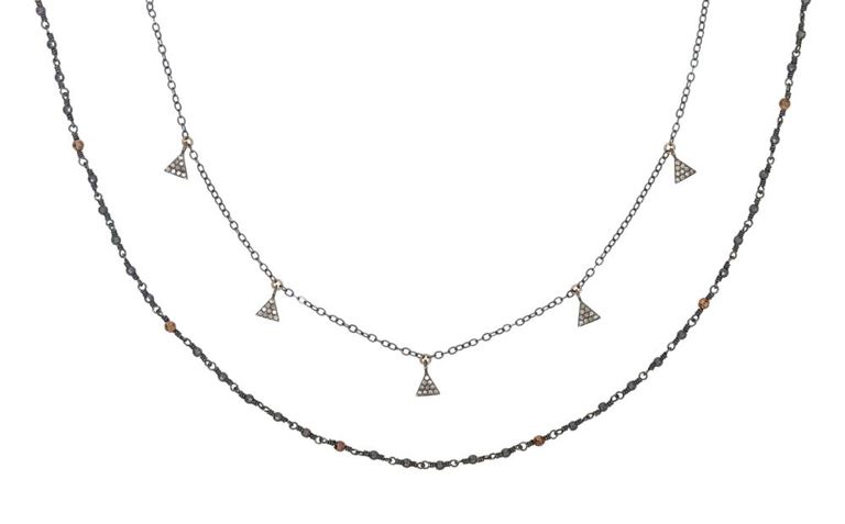 Estate Designer Oxidized Chain Necklaces
