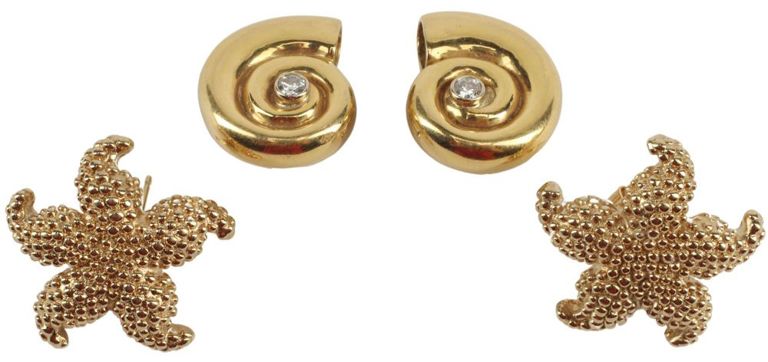 Estate 18kt Yellow Gold Earrings