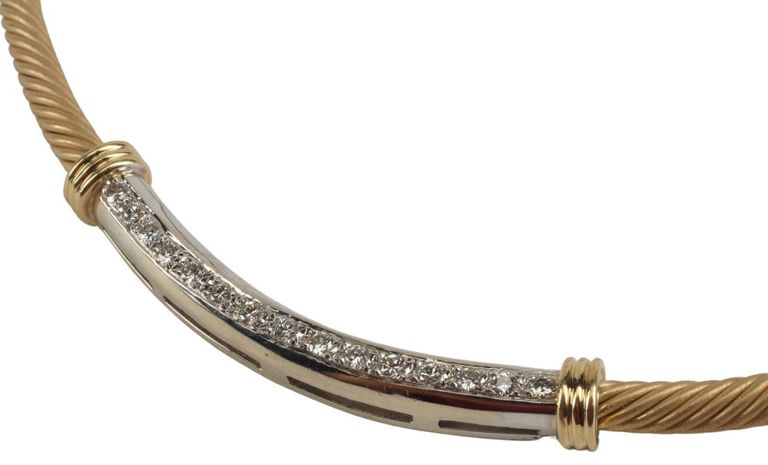 Fine Estate 14kt Gold & Diamond Necklace