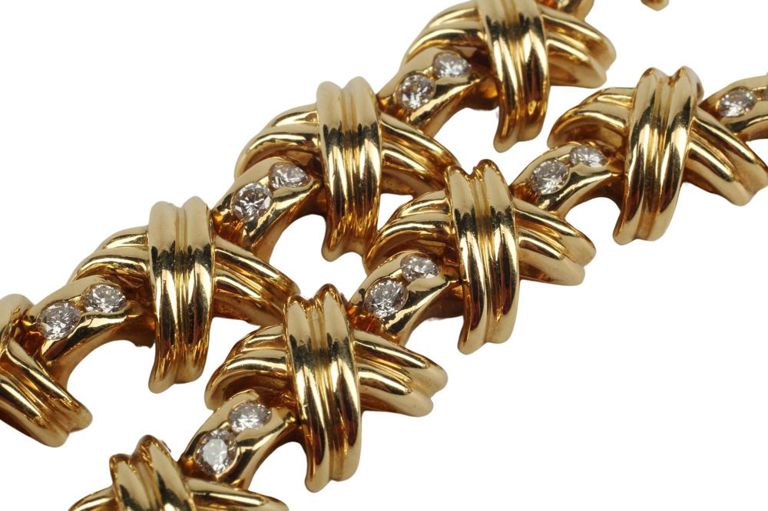 Tiffany 18kt Diamond Signature X Necklace