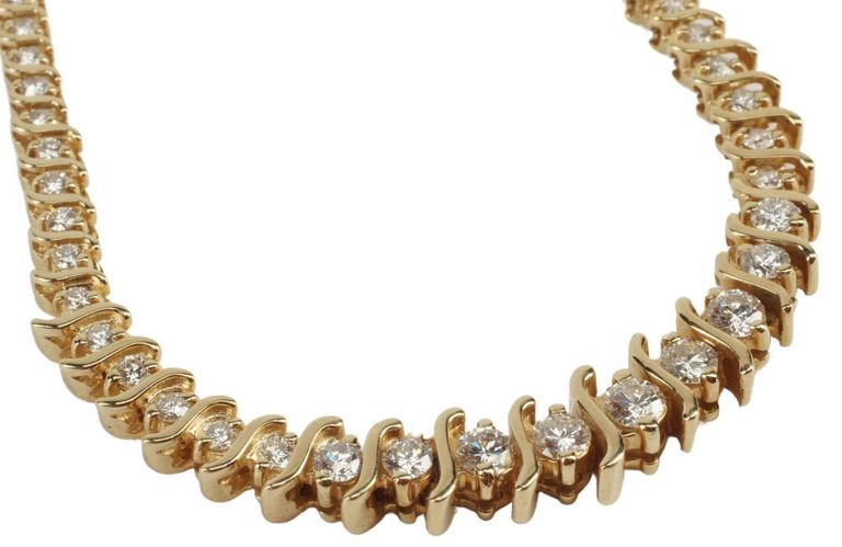 Estate 14kt Gold & Diamond Necklace
