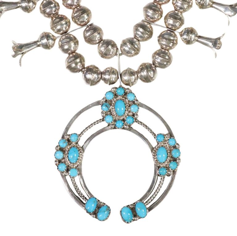 Southwest Double-sided Squash Blossom Necklace