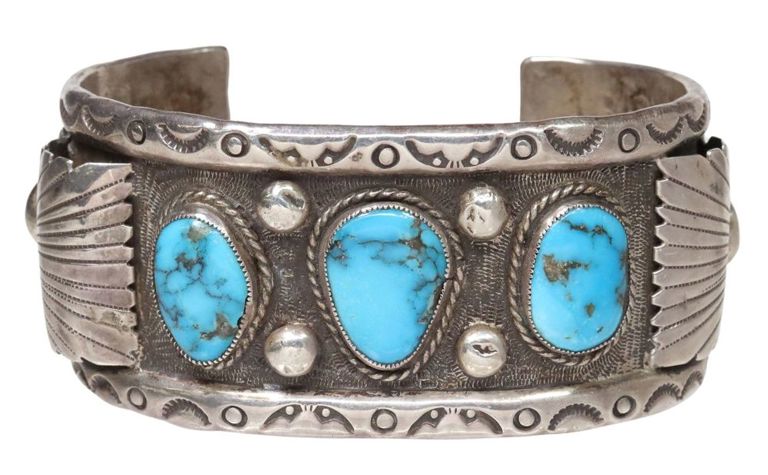 Southwest Silver & Turquoise Cuff Bracelet