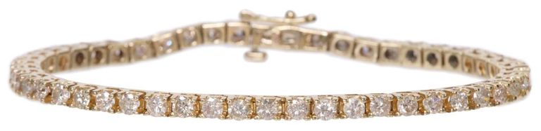Estate 14kt Gold Diamond Tennis Bracelet