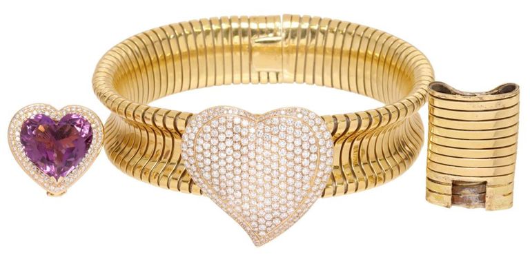 Fine 18kt Gold Collar & Bernard Hurtig Penants