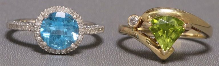 Estate 14kt Gold Diamond & Gemstone Rings