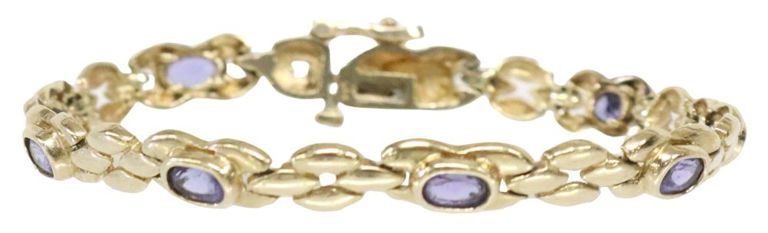 Estate 14kt Gold & Tanzanite Bracelet