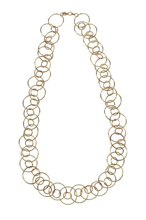 Estate Italian 14kt Yellow Gold Circular Link Necklace