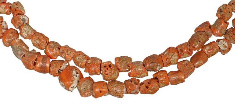 Southwest Double-strand Red Coral Beaded Necklace