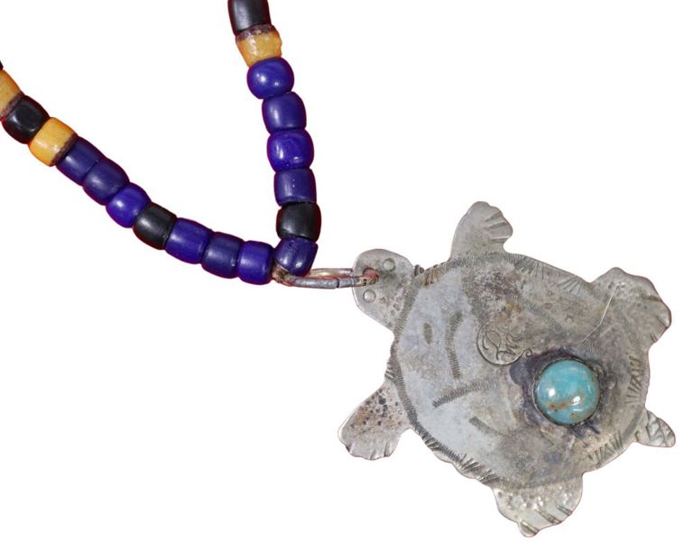 Hudson Bay Marked Turtle & Bead Necklace
