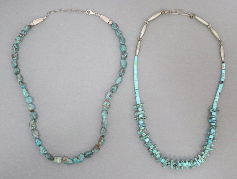 Southwest Turquoise & Silver Beaded Necklaces