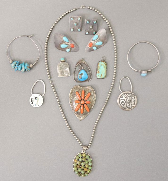 Southwest Silver & Other Metal Turquoise Jewelry