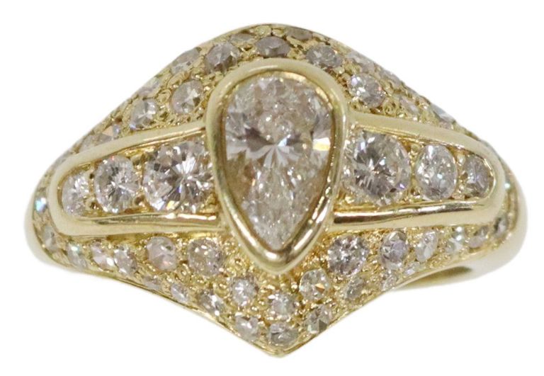 Estate 18kt Yellow Gold & Diamond Ring