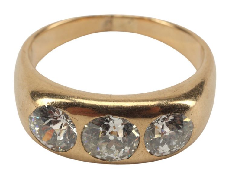 Estate 14kt Yellow Gold & Old European Cut Diamond Ring