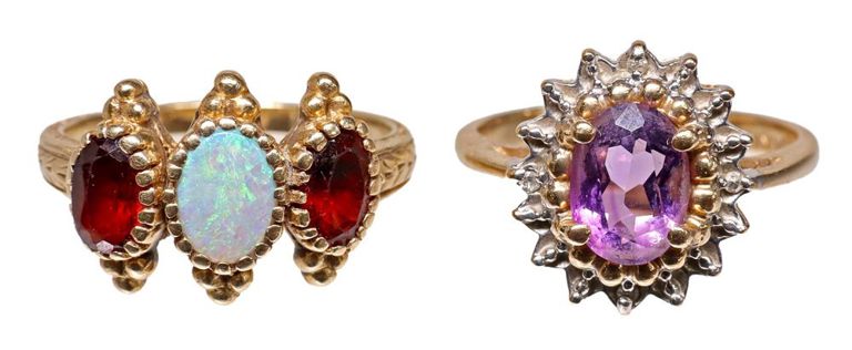 Estate 14kt Yellow Gold & Gemstone Rings