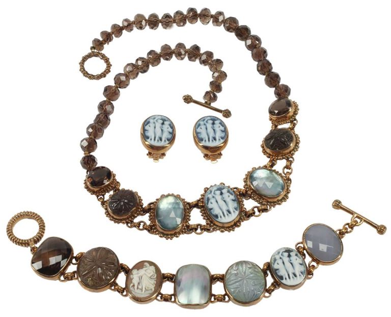Estate Designer Stephen Dweck Bronze-Tone Sterling Jewelry Suite