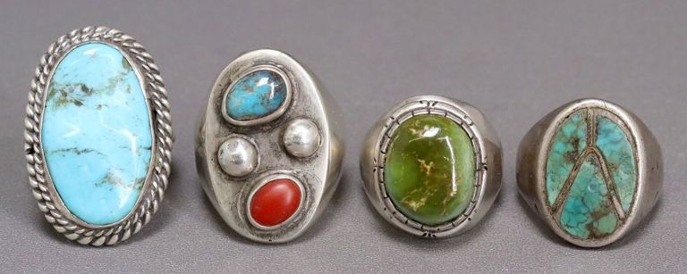 Native American & Southwest Silver & Turquoise Rings
