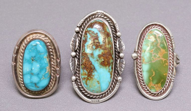 Gent's Southwest Silver & Turquoise Rings