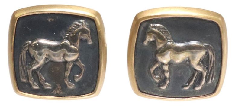 David Yurman Petrvs Collection Horse Cufflinks