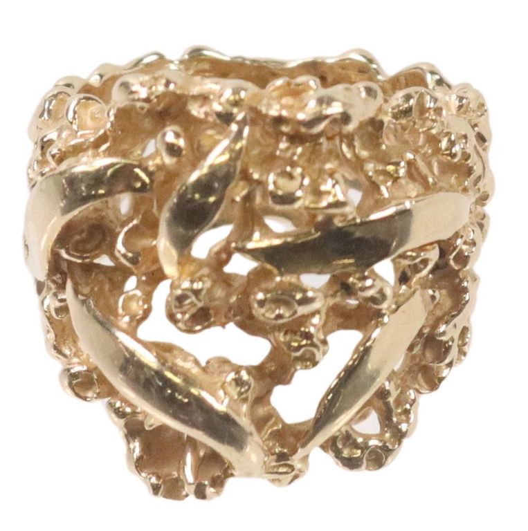 Estate 14kt Yellow Gold Nugget-Style Ring