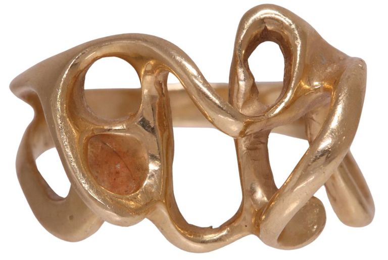 Estate 14kt Yellow Gold Abstract Ring