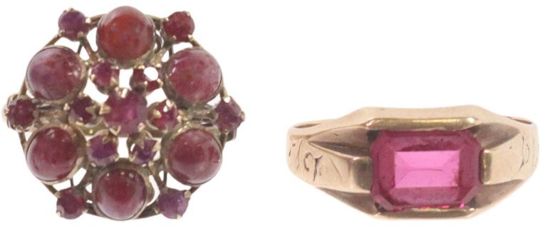 Estate 10kt Gold Gemset Rings