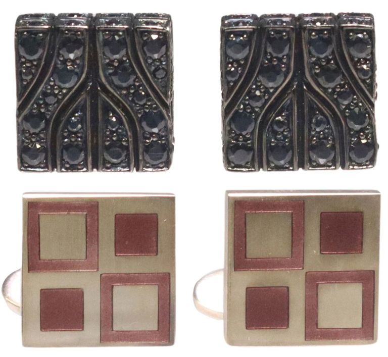 Estate Designer Sterling Silver Cufflinks