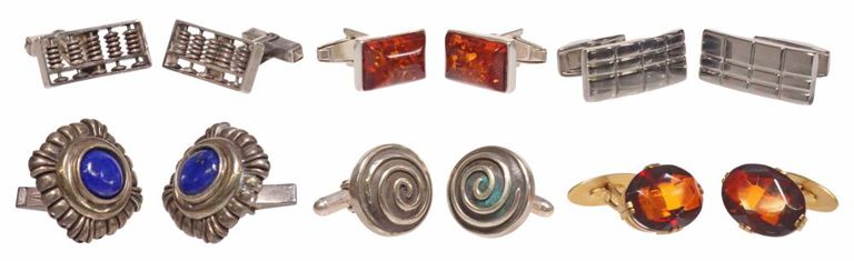 Estate 8kt Gold, Sterling Silver & Other Metal Cufflinks
